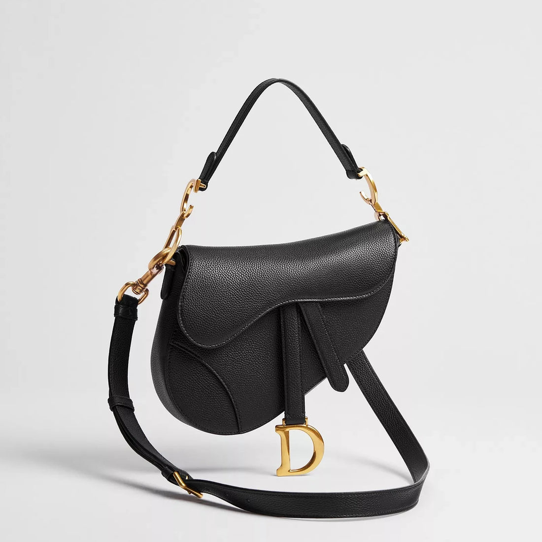 Christian Dior Saddle Bag with antique gold/black finish