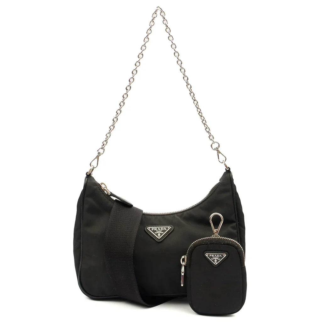black Prada Re-Nylon Re-Edition 2005 Shoulder Bag, which appears to be a luxury designer handbag