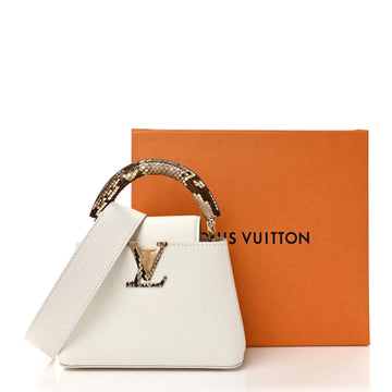 Louis Vuitton Capucines Mini handbag crafted in white Taurillon leather
