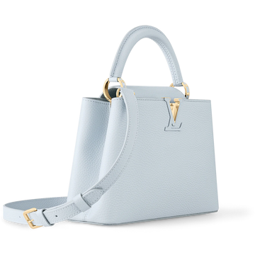 Louis Vuitton Taurillon Snakeskin Capucines BB handbag in the Olympe Blue colorway