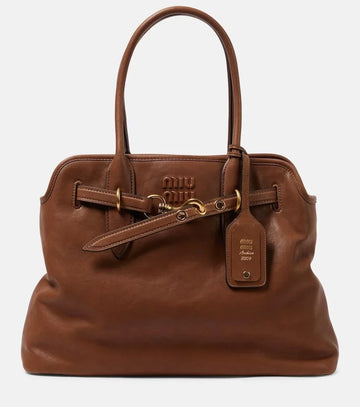 Miu Miu Aventure Nappa Leather Bag in brown